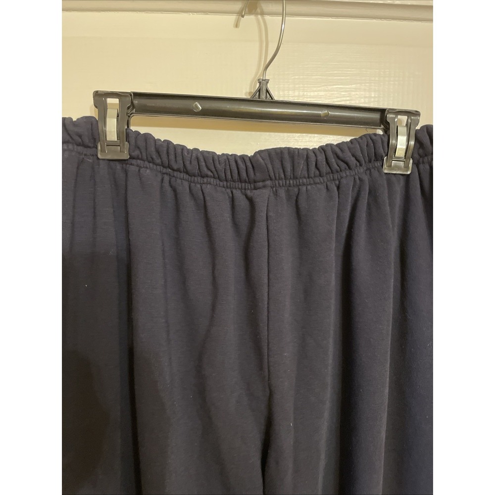 Navy Blue Womens Sweatpants Elastic Waist and Ankles Medium - Picture 5 of 5